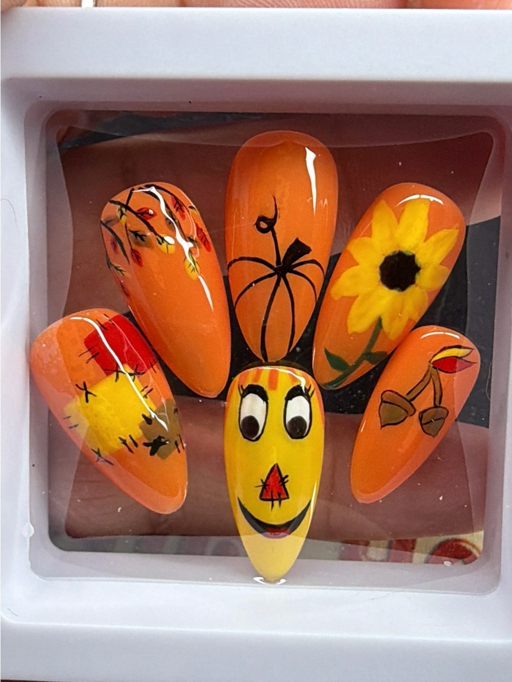 Orange Harvest Nail Art Set